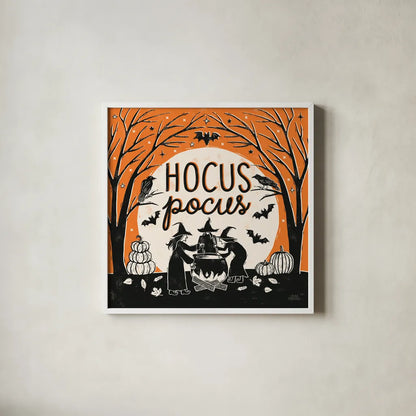 Hocus Pocus II by Laura Marshall. Shown in a crisp white glass frame for a clean and minimalist style. Available as an archival giclee rolled canvas, fine art paper, or poster print. SKU 83205a.