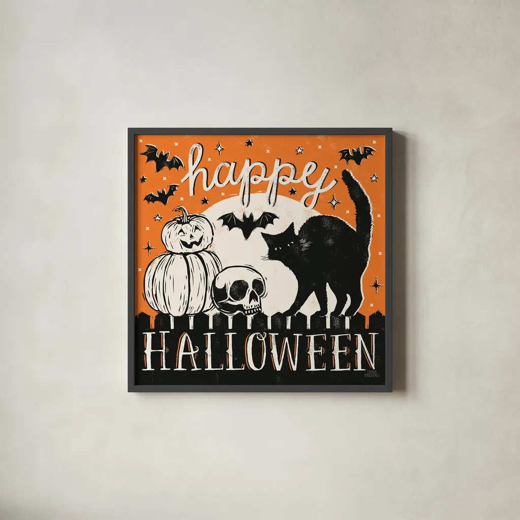 Hocus Pocus IV by Laura Marshall. Shown in a sleek black glass frame for a contemporary gallery look. Available as an archival giclee rolled canvas, fine art paper, or poster print. SKU 83207a.