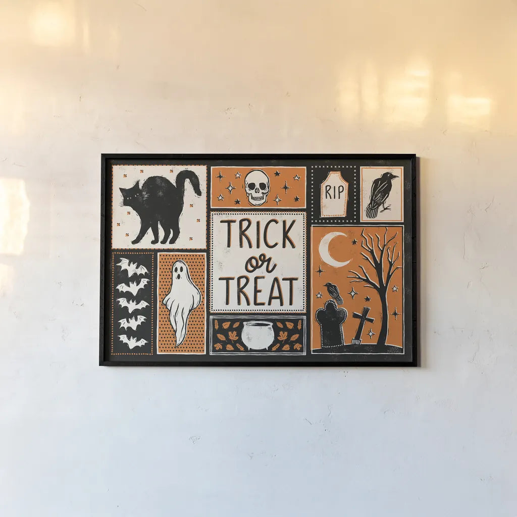 Hocus Pocus VI by Laura Marshall. shown as a paper print in a black flame. Available as a archival giclee rolled canvas, fine art paper, or poster print. SKU 83209i.