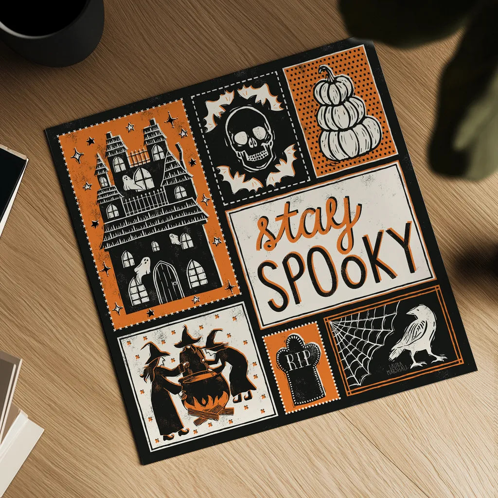 Hocus Pocus VIII by Laura Marshall. Shown as a detailed flat fine art print, highlighting archival giclee quality. Available as an archival giclee rolled canvas, fine art paper, or poster print. SKU 83211a.