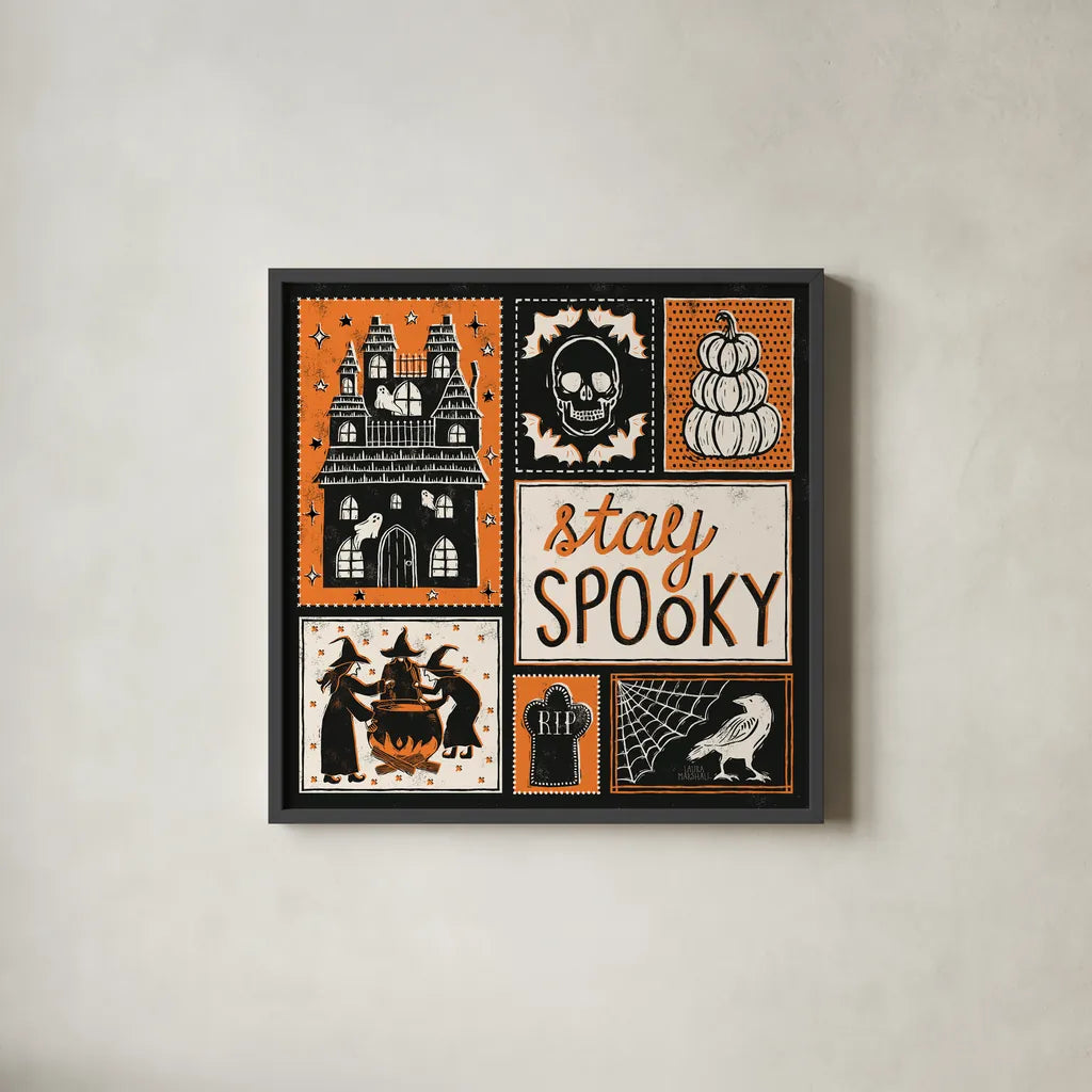 Hocus Pocus VIII by Laura Marshall. Shown in a sleek black glass frame for a contemporary gallery look. Available as an archival giclee rolled canvas, fine art paper, or poster print. SKU 83211a.