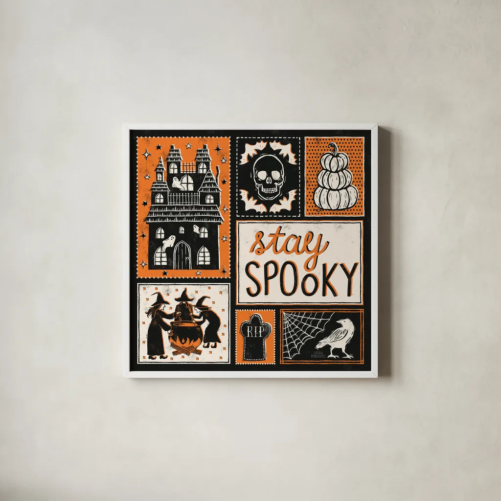 Hocus Pocus VIII by Laura Marshall. Shown in a crisp white glass frame for a clean and minimalist style. Available as an archival giclee rolled canvas, fine art paper, or poster print. SKU 83211a.