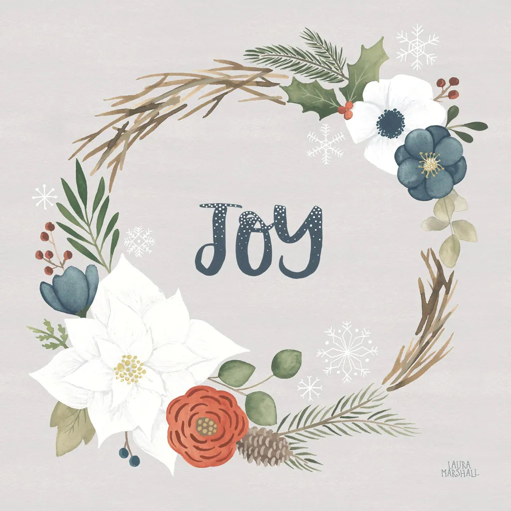 Holiday Garden II by Laura Marshall. SKU 37095a. Archival Giclee Fine art print for wall decor.