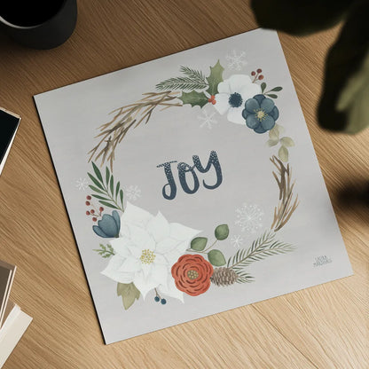 Holiday Garden II by Laura Marshall. Shown as a detailed flat fine art print, highlighting archival giclee quality. Available as an archival giclee rolled canvas, fine art paper, or poster print. SKU 37095a.