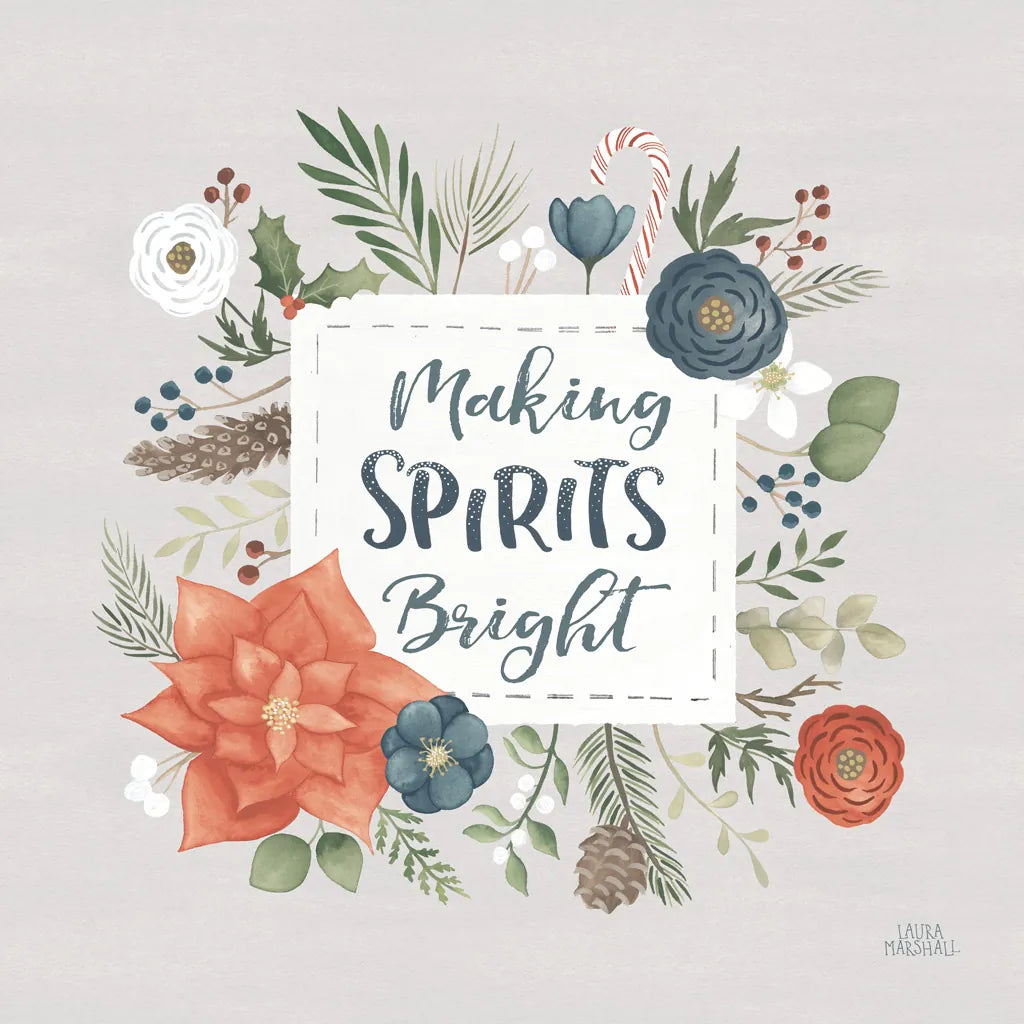 Holiday Garden IV by Laura Marshall. SKU 37097a. Archival Giclee Fine art print for wall decor.