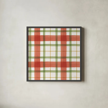 Holiday Garden Pattern X by Laura Marshall. Shown in a sleek black glass frame for a contemporary gallery look. Available as an archival giclee rolled canvas, fine art paper, or poster print. SKU 37159a.