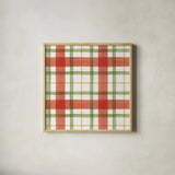 Holiday Garden Pattern X by Laura Marshall. Shown in a natural wood glass frame for a timeless modern aesthetic. Available as an archival giclee rolled canvas, fine art paper, or poster print. SKU 37159a.