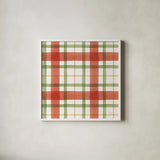 Holiday Garden Pattern X by Laura Marshall. Shown in a crisp white glass frame for a clean and minimalist style. Available as an archival giclee rolled canvas, fine art paper, or poster print. SKU 37159a.