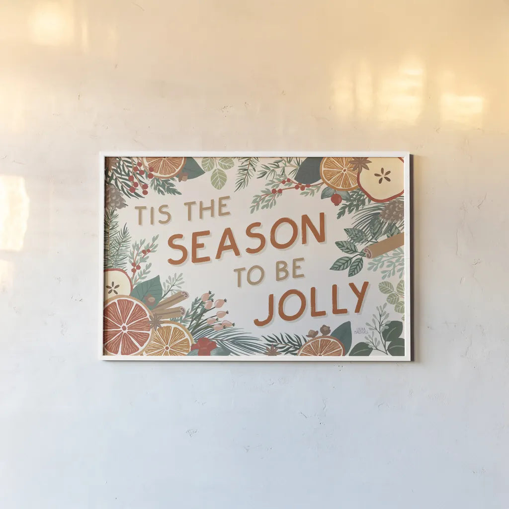 Holiday Spice I by Laura Marshall. shown as a paper print in a white frame. Available as a archival giclee rolled canvas, fine art paper, or poster print. SKU 67385i.