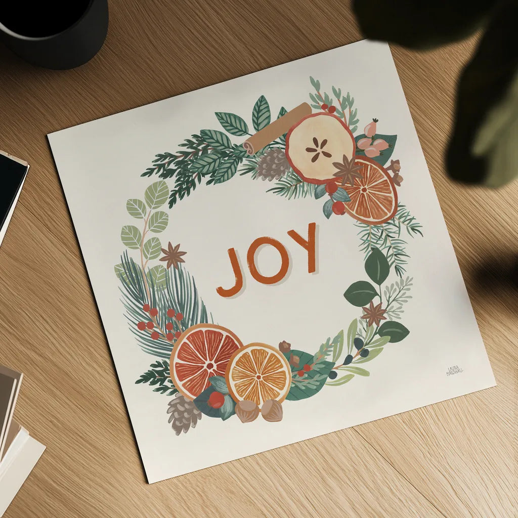 Holiday Spice IV by Laura Marshall. Shown as a detailed flat fine art print, highlighting archival giclee quality. Available as an archival giclee rolled canvas, fine art paper, or poster print. SKU 67388a.