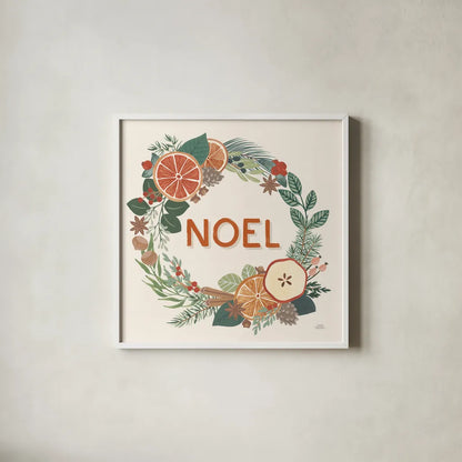 Holiday Spice V by Laura Marshall. Shown in a crisp white glass frame for a clean and minimalist style. Available as an archival giclee rolled canvas, fine art paper, or poster print. SKU 67389a.