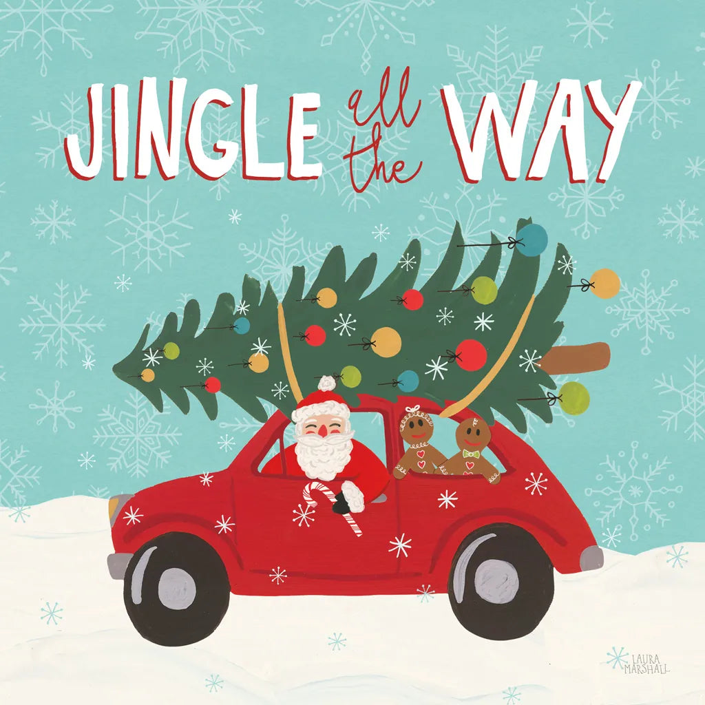 Holiday Travelers III by Laura Marshall. SKU 43982a. Archival Giclee Fine art print for wall decor.