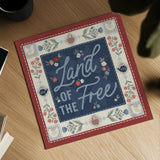 Homespun Americana II v2 by Laura Marshall. Shown as a detailed flat fine art print, highlighting archival giclee quality. Available as an archival giclee rolled canvas, fine art paper, or poster print. SKU 104922a.