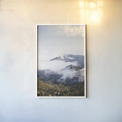 Hurricane Ridge I by Laura Marshall. shown as a paper print in a white frame. Available as a archival giclee rolled canvas, fine art paper, or poster print. SKU 63265h.