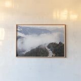 Hurricane Ridge III by Laura Marshall. shown as a paper print in a natural frame. Available as a archival giclee rolled canvas, fine art paper, or poster print. SKU 63267i.