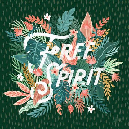 Jungle Hangout IV No Sloth Emerald Green by Laura Marshall. SKU 59162a. Archival Giclee Fine art print for wall decor.