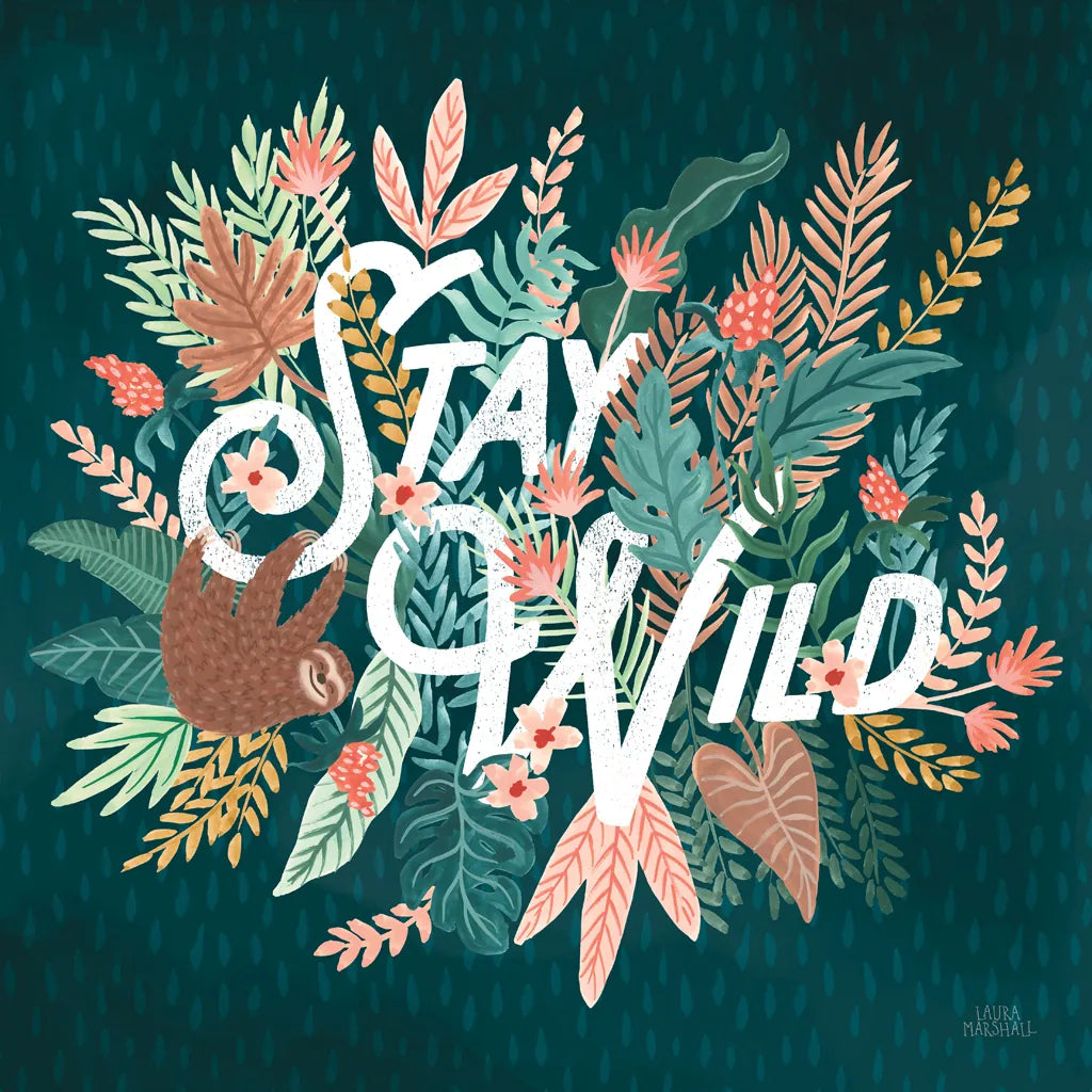 Jungle Hangout V by Laura Marshall. SKU 55744a. Archival Giclee Fine art print for wall decor.