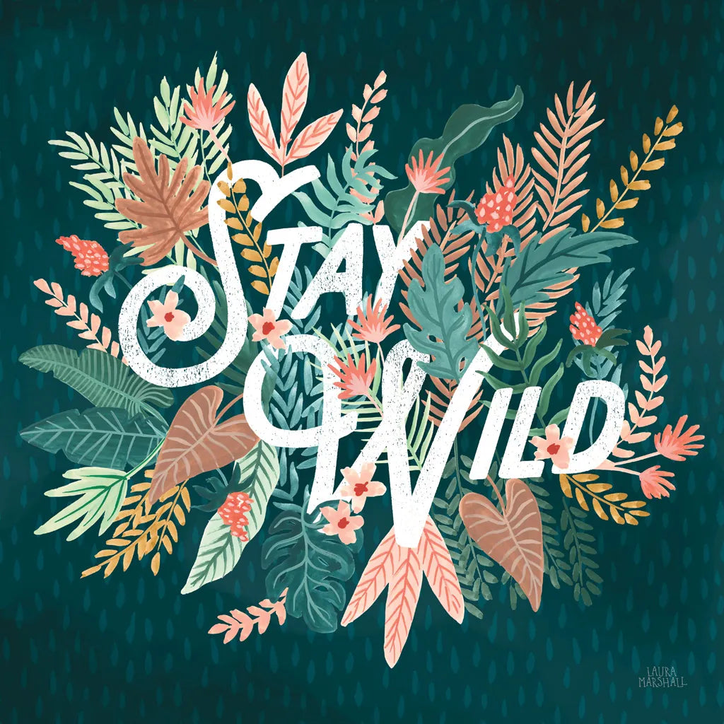 Jungle Hangout V No Sloth by Laura Marshall. SKU 59123a. Archival Giclee Fine art print for wall decor.