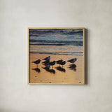 Kalaloch Birds I by Laura Marshall. Shown in a natural wood glass frame for a timeless modern aesthetic. Available as an archival giclee rolled canvas, fine art paper, or poster print. SKU 42971a.