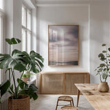Kalaloch Coast I by Laura Marshall. shown as a print in a natural wood frame in a dining room. Available as a archival giclee rolled canvas, fine art paper, or poster print. SKU 53674h.