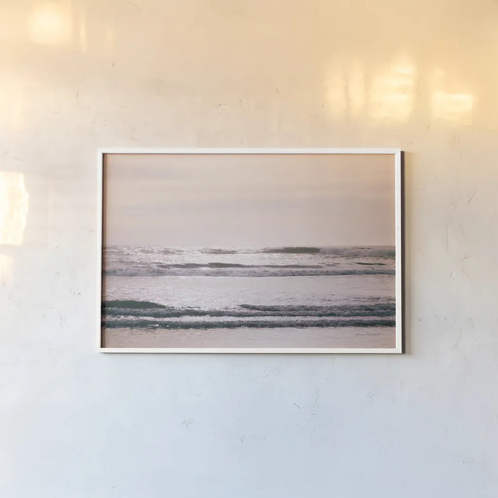 Kalaloch Coast II by Laura Marshall. shown as a paper print in a white frame. Available as a archival giclee rolled canvas, fine art paper, or poster print. SKU 53675i.