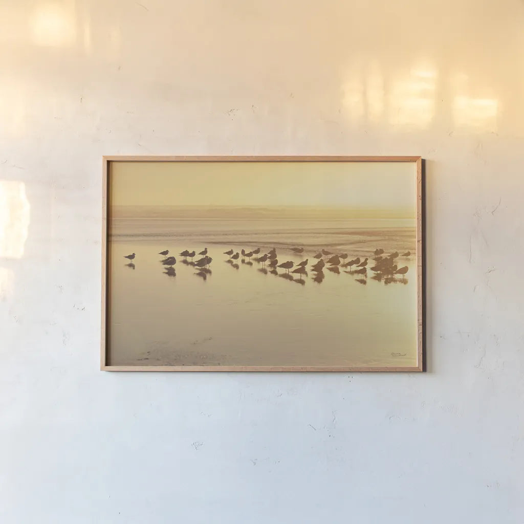 Kalaloch Sunset II by Laura Marshall. shown as a paper print in a natural frame. Available as a archival giclee rolled canvas, fine art paper, or poster print. SKU 17121i.