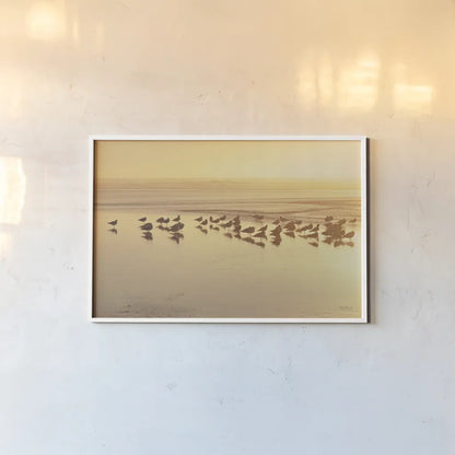 Kalaloch Sunset II by Laura Marshall. shown as a paper print in a white frame. Available as a archival giclee rolled canvas, fine art paper, or poster print. SKU 17121i.