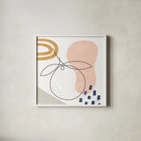 Kitchen Table I by Laura Marshall. Shown in a crisp white glass frame for a clean and minimalist style. Available as an archival giclee rolled canvas, fine art paper, or poster print. SKU 56337a.