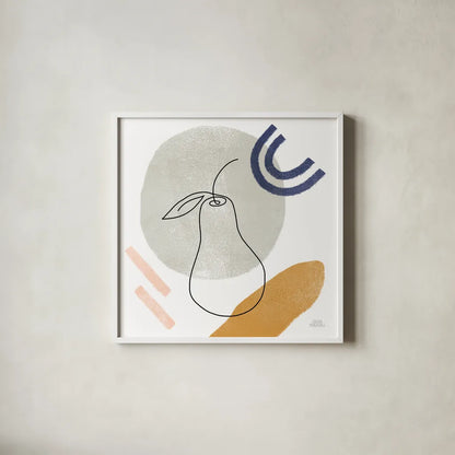 Kitchen Table III by Laura Marshall. Shown in a crisp white glass frame for a clean and minimalist style. Available as an archival giclee rolled canvas, fine art paper, or poster print. SKU 56339a.