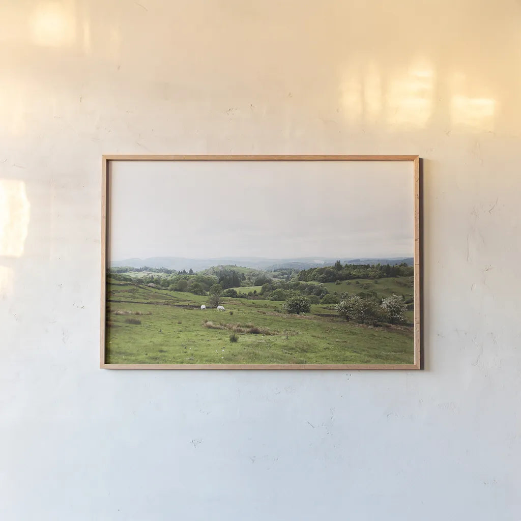 Lake District I by Laura Marshall. shown as a paper print in a natural frame. Available as a archival giclee rolled canvas, fine art paper, or poster print. SKU 63271i.