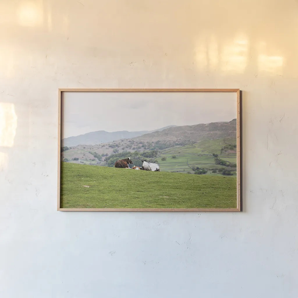 Lake District III by Laura Marshall. shown as a paper print in a natural frame. Available as a archival giclee rolled canvas, fine art paper, or poster print. SKU 63273i.