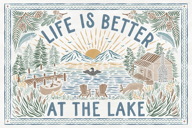 Lakeside Days I by Laura Marshall. SKU 84683i. Archival Giclee Fine art print for wall decor.
