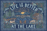 Lakeside Days I Blue by Laura Marshall. SKU 84695i. Archival Giclee Fine art print for wall decor.