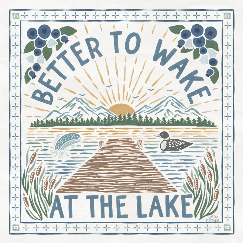 Lakeside Days II by Laura Marshall. SKU 84684a. Archival Giclee Fine art print for wall decor.