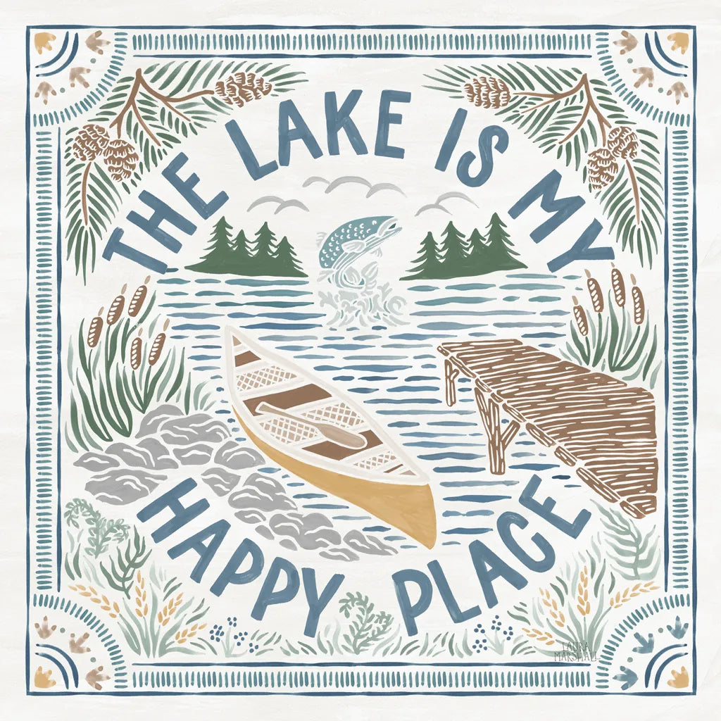 Lakeside Days III by Laura Marshall. SKU 84685a. Archival Giclee Fine art print for wall decor.