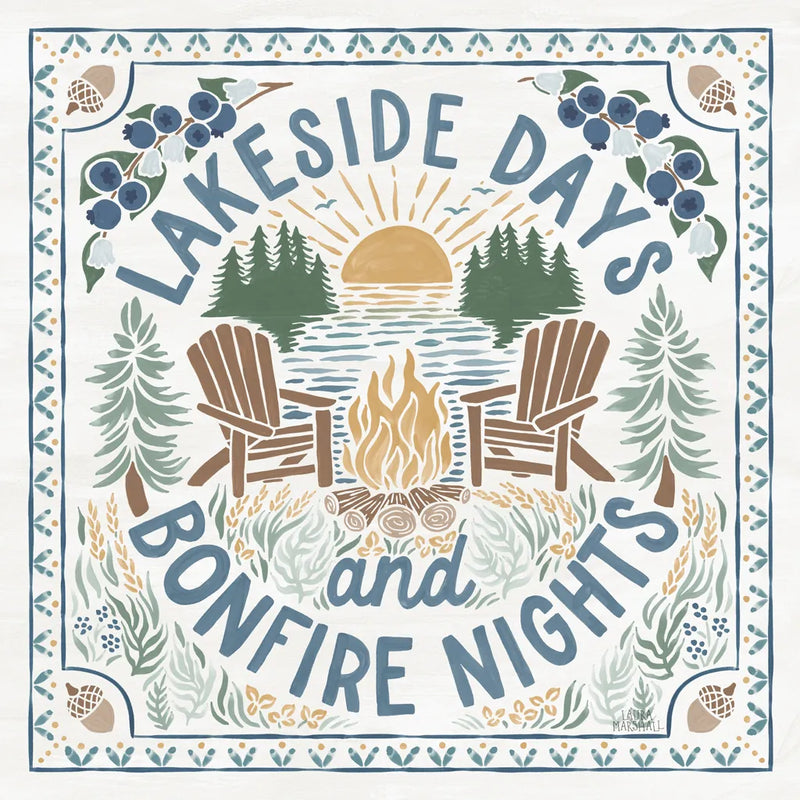 Lakeside Days IV by Laura Marshall. SKU 84686a. Archival Giclee Fine art print for wall decor.