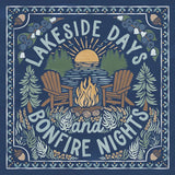 Lakeside Days IV Blue by Laura Marshall. SKU 84698a. Archival Giclee Fine art print for wall decor.