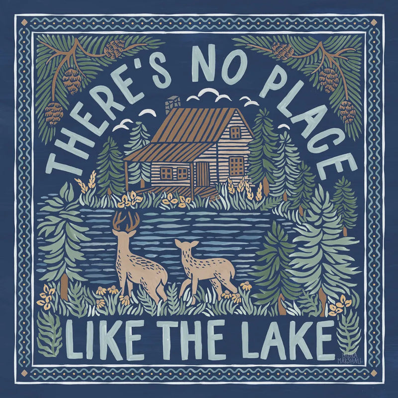 Lakeside Days V Blue by Laura Marshall. SKU 84699a. Archival Giclee Fine art print for wall decor.