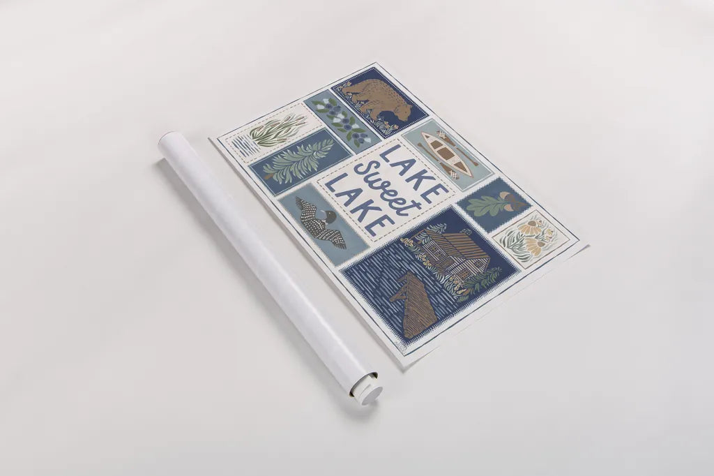 Lakeside Days VI by Laura Marshall. shown as a rolled paper print. Available as archival giclee rolled canvas, fine art paper, or poster print. SKU 84688i.