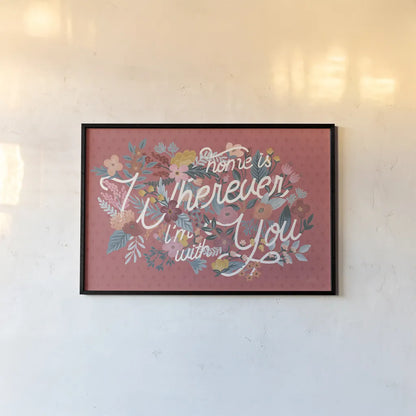 Love Letters I by Laura Marshall. shown as a paper print in a black flame. Available as a archival giclee rolled canvas, fine art paper, or poster print. SKU 61074i.