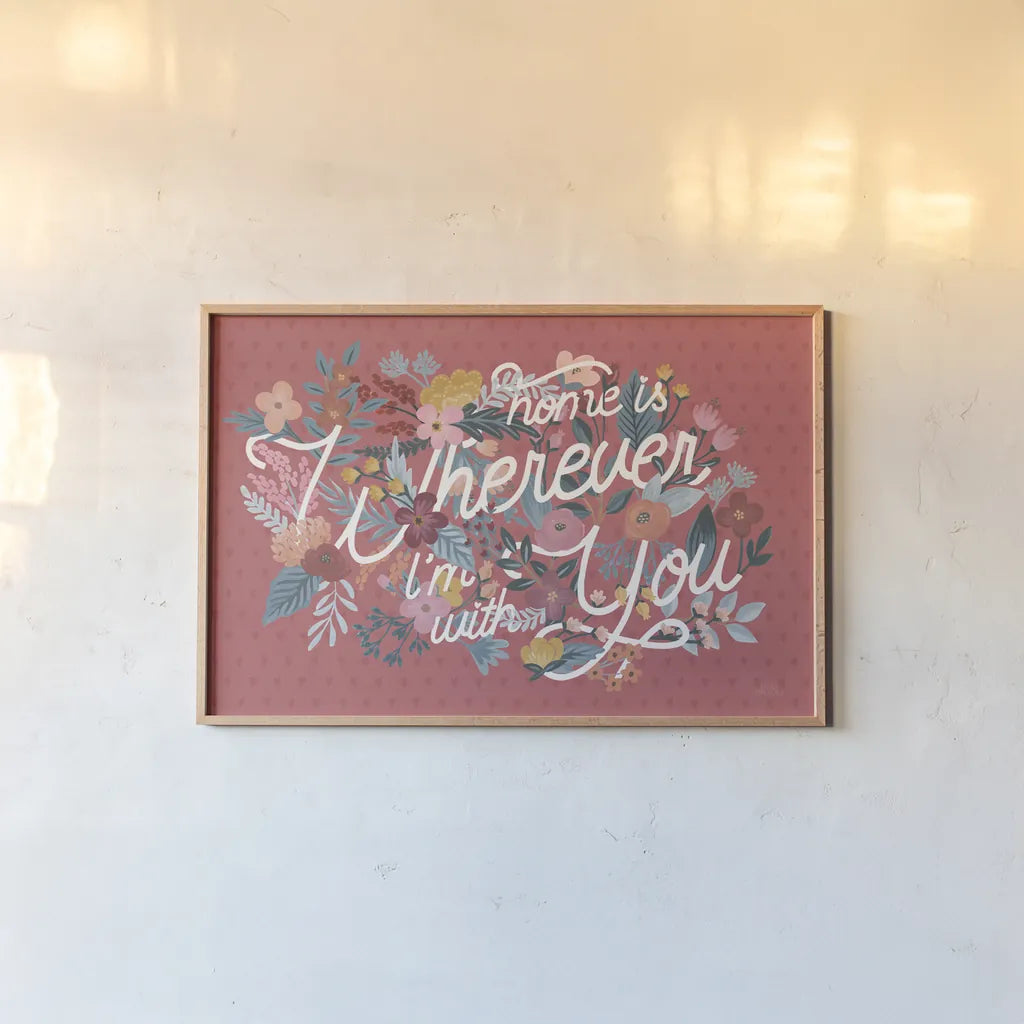 Love Letters I by Laura Marshall. shown as a paper print in a natural frame. Available as a archival giclee rolled canvas, fine art paper, or poster print. SKU 61074i.