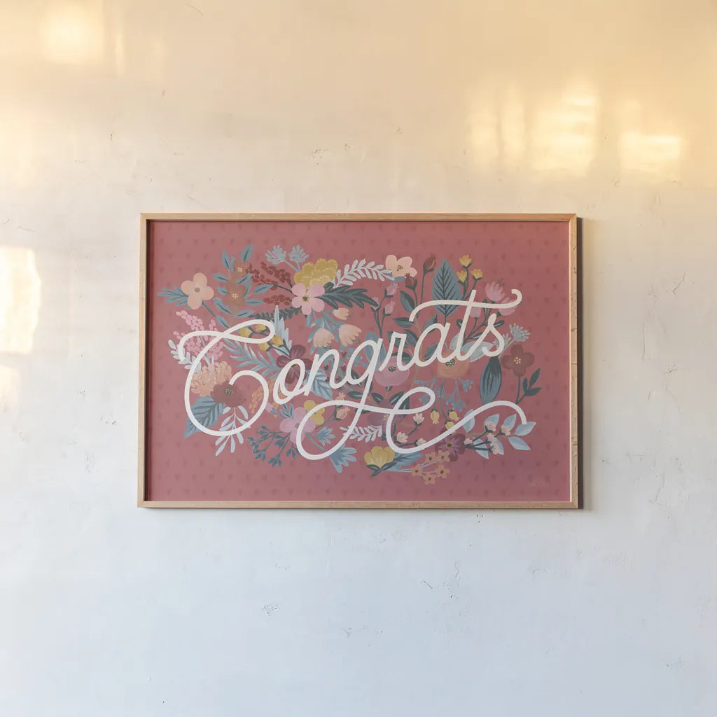 Love Letters I v2 by Laura Marshall. shown as a paper print in a natural frame. Available as a archival giclee rolled canvas, fine art paper, or poster print. SKU 78011i.