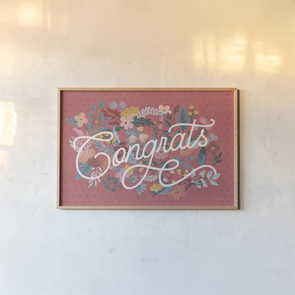 Love Letters I v2 by Laura Marshall. shown as a paper print in a natural frame. Available as a archival giclee rolled canvas, fine art paper, or poster print. SKU 78011i.