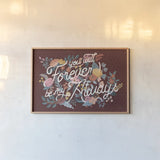 Love Letters II by Laura Marshall. shown as a paper print in a natural frame. Available as a archival giclee rolled canvas, fine art paper, or poster print. SKU 61075i.