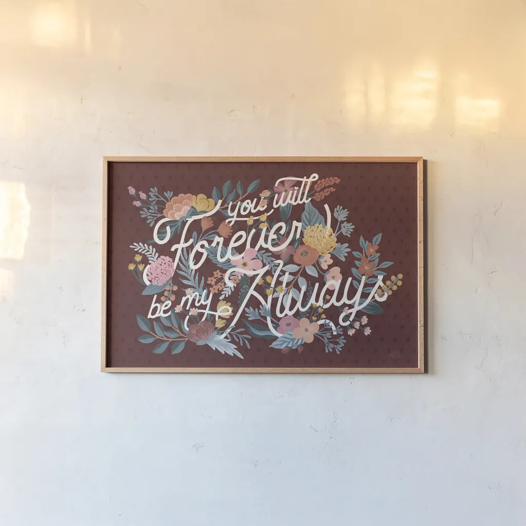 Love Letters II by Laura Marshall. shown as a paper print in a natural frame. Available as a archival giclee rolled canvas, fine art paper, or poster print. SKU 61075i.