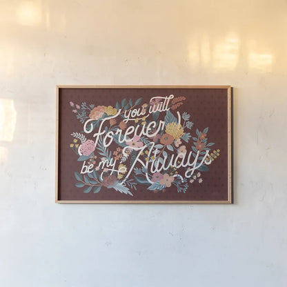 Love Letters II by Laura Marshall. shown as a paper print in a natural frame. Available as a archival giclee rolled canvas, fine art paper, or poster print. SKU 61075i.