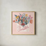 Love Letters III by Laura Marshall. Shown in a natural wood glass frame for a timeless modern aesthetic. Available as an archival giclee rolled canvas, fine art paper, or poster print. SKU 61076a.