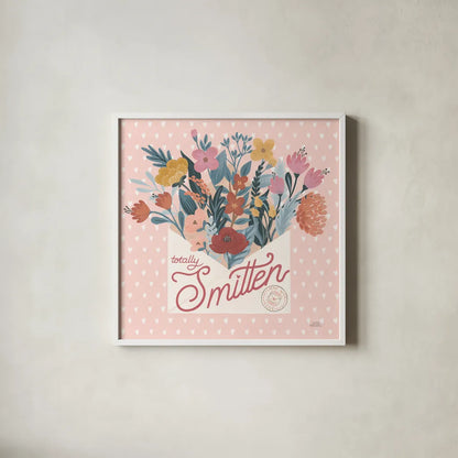 Love Letters III by Laura Marshall. Shown in a crisp white glass frame for a clean and minimalist style. Available as an archival giclee rolled canvas, fine art paper, or poster print. SKU 61076a.