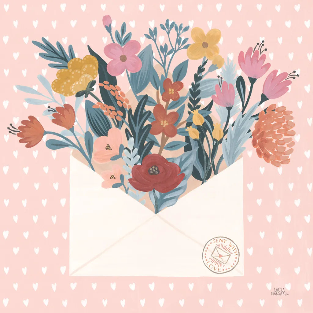 Love Letters III No Words by Laura Marshall. SKU 61842a. Archival Giclee Fine art print for wall decor.
