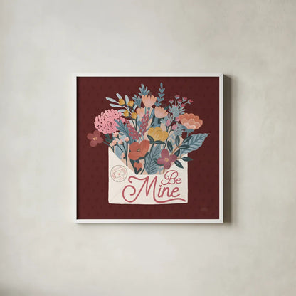 Love Letters IV by Laura Marshall. Shown in a crisp white glass frame for a clean and minimalist style. Available as an archival giclee rolled canvas, fine art paper, or poster print. SKU 61077a.